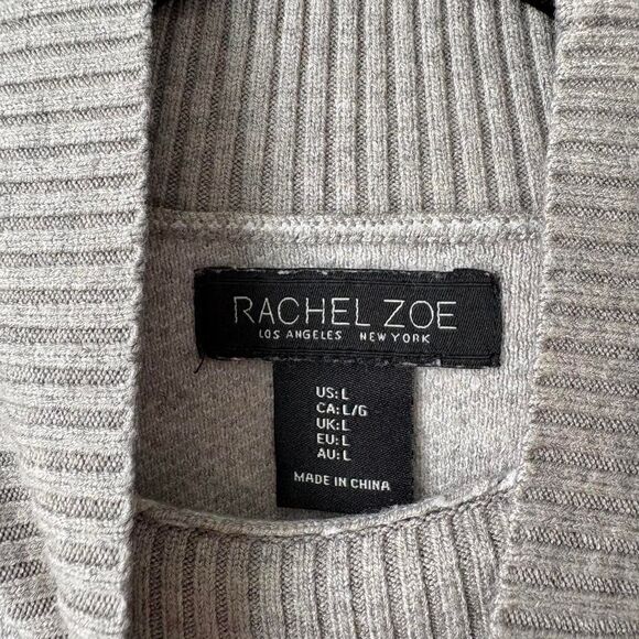 Rachel Zoe Women's Grey Two Tone Turtleneck Sweater - Picture 3 of 5